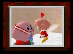 Rule 34 | 1990s (style), 3d, animated, animated gif, fairy, kirby, kirby (series), kirby 64, kiss, lowres, nintendo, ribbon (kirby), surprised
