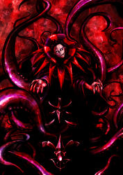 Rule 34 | 1boy, angry, blood, gilles de rais (caster) (fate), claws, fate/zero, fate (series), male focus, painfultree, smile, solo, tentacles