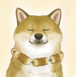Rule 34 | 7c&#039;, animal, animal focus, blush, dog, closed eyes, jewelry, lowres, necklace, shiba inu, whiskers