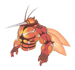 Rule 34 | artsy-rc, buzzwole, commentary, creatures (company), english commentary, from side, game freak, gen 7 pokemon, highres, nintendo, no humans, pokemon, pokemon (creature), profile, signature, simple background, solo, ultra beast, upper body, white background