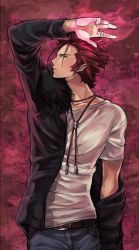 Rule 34 | 10s, 1boy, bad id, bad pixiv id, k-project, kudou akira, male focus, manly, red hair, short hair, solo, suoh mikoto