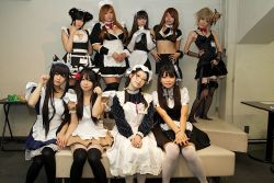 Rule 34 | 6+girls, asian, breasts, brown hair, chouzuki maryou, maid, multiple girls, photo (medium), plump