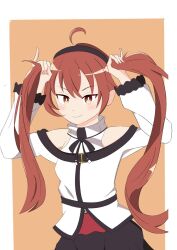Rule 34 | 1girl, alternate hairstyle, breasts, bunching hair, eris greyrat, highres, long hair, looking at viewer, mushoku tensei, red eyes, red hair, small breasts, smile, solo, twintails