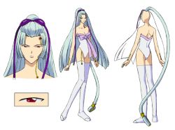 Rule 34 | angelic layer, blue hair, red eyes, shirahime (angelic layer), thighhighs