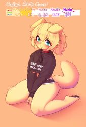 Rule 34 | !, 1girl, 2023, @ @, animated, black bra, black panties, blonde hair, blue eyes, blush, bra, breasts, claws, cleavage, collar, covering breasts, covering privates, crop top, crop top hoodie, dog, dog girl, embarrassed, furry, furry female, hood, hoodie, hotpants, jupiter europe, leash, looking at viewer, medium breasts, meme, nervous smile, nude, open mouth, panties, pawpads, removed clothing, sequential, shoes, shorts, smile, solo, stirrup legwear, stirrups, toeless legwear, underwear, video, yellow fur