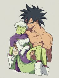 Rule 34 | 1boy, 1girl, armor, black hair, boots, broken armor, broly (dragon ball super), carrying, cheelai, crying, crying with eyes open, dirty, dirty clothes, dirty face, dragon ball, dragon ball super, dragon ball super broly, closed eyes, fingernails, gloves, grey background, highres, injury, looking at viewer, muscular, nipples, scar, shaded face, topless male, short hair, simple background, tama azusa hatsu, tears, twitter username, white gloves, white hair, yellow eyes