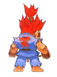 Rule 34 | bengus, capcom, chibi, akuma (street fighter), male focus, solo, street fighter, tagme, white background