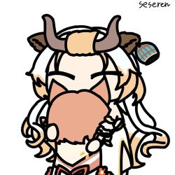 Rule 34 | animal ears, animated, animated gif, character request, comforting, horns, hug, lowres, multiple girls, red: pride of eden, seseren