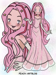 Rule 34 | 1girl, digimon, female focus, long hair, pink hair, solo, star (symbol), tachikawa mimi