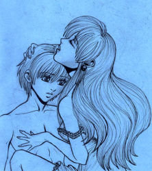 Rule 34 | bare shoulders, brother and sister, camisole, earrings, eirika (fire emblem), ephraim (fire emblem), closed eyes, fire emblem, fire emblem: the sacred stones, hand on head, implied sex, incest, jewelry, lips, long hair, lowres, moaning, monochrome, nintendo, nude, open mouth, prince, princess, short hair, siblings, straddling, strap slip, twincest, twins, upright straddle