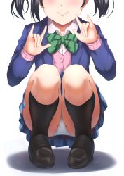 Rule 34 | 1girl, absurdres, highres, loafers, love live!, love live! school idol project, panties, school uniform, shoes, skirt, smile, solo, squatting, underwear, upskirt, weiphe, yazawa nico
