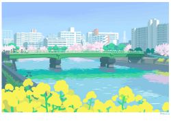 Rule 34 | 6+others, ambiguous gender, animated, animated gif, artist name, bird, bridge, day, flower, highres, multiple others, original, outdoors, river, scenery, stairs, toyoi yuuta