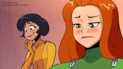 Rule 34 | 3girls, alex (totally spies), animated, ass, ass grab, ass shake, ass smack, audible speech, blonde hair, blue eyes, blush, bodysuit, breasts, clover (totally spies), dark-skinned female, dark skin, dressing, english audio, female focus, full body, green eyes, highres, huge ass, jiggle, long hair, medium breasts, multiple girls, orange hair, panties, sam (totally spies), short hair, sound, spanked, spanking, sweat, tagme, tail-blazer, thick thighs, thighs, totally spies, underwear, video, wide hips, zipper, zipping