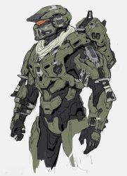 Rule 34 | 1boy, armor, body armor, concept art, frederic-104, halo (game), halo (series), helmet, highres, knife, kory hubbell, male focus, official art, original, power suit, simple background, solo, spartan, white background