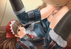 Rule 34 | 00s, 1girl, alicia melchiott, angry, armor, blush, bottomless, brown eyes, brown hair, censored, clenched teeth, cum, cum in pussy, cumdrip, dark-skinned male, dark skin, fat, fat man, general damon, gloves, legs up, mating press, military, military uniform, mimura kaoru, missionary, mosaic censoring, no panties, pain, penis, pussy, rape, sega, senjou no valkyria, senjou no valkyria (series), senjou no valkyria 1, sex, short twintails, solo focus, tears, teeth, thighhighs, twintails, uniform, vaginal