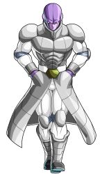 Rule 34 | absurdres, aura, bald, boots, closed mouth, colored skin, dragon ball, dragon ball fighterz, dragon ball super, fighting stance, full body, highres, hit (dragon ball), looking at viewer, male focus, muscular, official art, purple skin, recolor, recolored, red eyes, solo, transparent background, waist cape