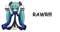 Rule 34 | borrowed clothes, cosplay, full body, hatsune miku, kaito (vocaloid), no pants, solo, standing, tagme, twintails, vocaloid