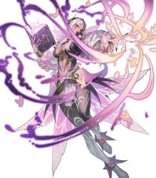 Rule 34 | 1girl, alternate costume, aversa (fire emblem), aversa (resplendent) (fire emblem), belt, black nails, book, boots, breasts, bridal gauntlets, cape, cleavage, dark-skinned female, dark skin, detached sleeves, dress, energy, facial mark, female focus, fingernails, fire emblem, fire emblem awakening, fire emblem heroes, flower, frills, full body, grey hair, highres, holding, holding book, large breasts, long hair, long sleeves, looking away, magic, makitoshi0316, nintendo, non-web source, official alternate costume, official art, open book, parted bangs, pelvic curtain, plant, red eyes, short dress, solo, thigh boots, transparent background, vines