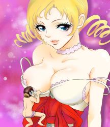 Rule 34 | atlus, blonde hair, blue eyes, breasts, catherine, catherine (game), chibi, drill hair, horns, vincent brooks