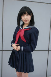Rule 34 | awatsuki anzu, cosplay, ichigo 100 percent, photo (medium), school uniform, serafuku, toujou aya