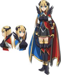 Rule 34 | 10s, 1girl, blonde hair, chaos dragon, concept art, official art, simple background, sword, tagme, ururika, weapon