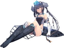 Rule 34 | 1girl, aqua hat, black one-piece swimsuit, blush, brown eyes, competition swimsuit, full body, garrison cap, gloves, grey hair, hat, kantai collection, long hair, machinery, official art, one-piece swimsuit, open mouth, rigging, rudder footwear, scamp (kancolle), shizuma yoshinori, short shorts, shorts, side ponytail, solo, swimsuit, torn clothes, torn swimsuit, transparent background, white gloves, white shorts