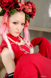 Rule 34 | chest wrap, china dress, chinese clothes, cosplay, dress, flowerhead, kawasaki ai, photo (medium), pink hair, snk, the king of fighters, xiao lon