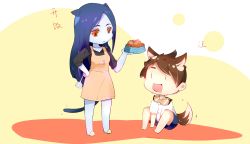 Rule 34 | 10s, 2016, 2girls, absurdres, alternate hairstyle, animal ears, apron, artist name, black shirt, blue shorts, bowl, brown eyes, brown hair, cat ears, cat tail, chibi, collarbone, dated, dog ears, dog tail, drooling, goggles, goggles around neck, hair down, hand on own hip, hand up, highres, holding, holding bowl, kemonomimi mode, kneeling, multiple girls, open mouth, overwatch, overwatch 1, paw print, pet bowl, purple hair, saliva, shenlan de dujiao, shirt, short hair, shorts, sidelocks, sitting, sleeves pushed up, slippers, spiked hair, standing, tail, tail wagging, tracer (overwatch), white shirt, widowmaker (overwatch), | |
