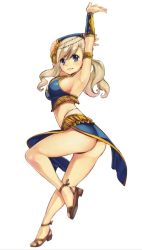 Rule 34 | 1girl, ass, blonde hair, blue eyes, breasts, eden&#039;s zero, highres, large breasts, long hair, mashima hiro, official art, rebecca bluegarden, revealing clothes, sideboob, twintails