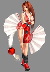Rule 34 | 1girl, 3d, absurdres, breasts, cleavage, fatal fury, highres, kof: maximum impact, large breasts, long hair, official art, ponytail, shiranui mai, sideboob, snk, tagme, the king of fighters