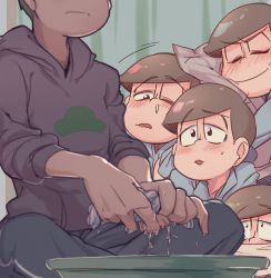 Rule 34 | 10s, 5boys, bad id, bad twitter id, blurry, blush, brothers, brown hair, depth of field, futon, head out of frame, hood, hoodie, indian style, male focus, mask, matsuno choromatsu, matsuno ichimatsu, matsuno jyushimatsu, matsuno karamatsu, matsuno osomatsu, matsuno todomatsu, mouth mask, multiple boys, one eye closed, osomatsu-kun, osomatsu-san, osomatsu (series), pajamas, pillow, rian (bdl), runny nose, siblings, sick, sitting, sleeves pushed up, snot, surgical mask, sweatdrop, towel, wringing