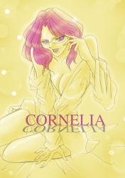 Rule 34 | 00s, 1girl, bare shoulders, bed, breasts, cleavage, code geass, cornelia li britannia, dress shirt, glasses, large breasts, open clothes, open shirt, purple eyes, purple hair, shirt, solo, undressing