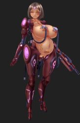 Rule 34 | 1girl, amputee, anal, anal object insertion, android, armor, barcode, barcode tattoo, biohazard symbol, body modification, breasts, brown hair, catheter, chinese commentary, closed eyes, commentary request, cyborg, double penetration, full body, grey background, high heels, highres, inflation, large breasts, linea alba, milking machine, mind control, multiple insertions, nude, number tattoo, object insertion, original, parted bangs, pubic tattoo, pussy, quadruple amputee, radiation symbol, screw, short hair, sign, simple background, solo, standing, stomach bulge, tagme, tattoo, vaginal, vaginal object insertion, veins, warning sign, weapon, yakou (4507770)
