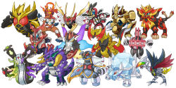 Rule 34 | armaldo, avalugg, blue eyes, claws, claydol, closed mouth, colored sclera, creatures (company), crossover, dusknoir, extra eyes, fighting stance, fire, full body, furry, fusion, game freak, gen 1 pokemon, gen 2 pokemon, gen 3 pokemon, gen 4 pokemon, gen 5 pokemon, gen 6 pokemon, gigalith, green eyes, haxorus, heterochromia, hidewomi, ice, infernape, kamen rider, kamen rider 555, kamen rider agito, kamen rider agito (series), kamen rider blade, kamen rider blade (series), kamen rider dcd, kamen rider decade, kamen rider den-o, kamen rider den-o (series), kamen rider double, kamen rider faiz, kamen rider fourze, kamen rider fourze (series), kamen rider gaim, kamen rider gaim (series), kamen rider hibiki, kamen rider hibiki (series), kamen rider kabuto, kamen rider kabuto (series), kamen rider kiva, kamen rider kiva (series), kamen rider kuuga, kamen rider kuuga (series), kamen rider ooo, kamen rider ooo (series), kamen rider ryuki, kamen rider ryuki (series), kamen rider w, kamen rider wizard, kamen rider wizard (series), ledian, legendary pokemon, multiple tails, multiple wings, nidoking, ninjask, nintendo, one-eyed, open mouth, pokemon, pokemon (creature), purple eyes, putotyra (ooo combo), pyroar, pyroar (male), red eyes, sandslash, simple background, skarmory, tail, two tails, volcarona, white background, wings, yellow eyes, yellow sclera, zygarde, zygarde (50%)