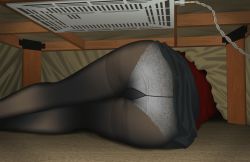 Rule 34 | 1girl, ass, ass focus, black skirt, clothes lift, curvy, faceless, faceless female, from behind, grey pantyhose, gusset, head out of frame, highres, kotatsu, lace, lace panties, lower body, original, panties, panties under pantyhose, pantyhose, plump, ryokucha michi, skirt, skirt lift, solo, table, thighband pantyhose, thighs, under kotatsu, under table, underwear, white panties