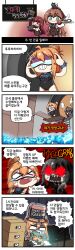 Rule 34 | &gt; &lt;, &lt;o&gt; &lt;o&gt;, 4koma, 5girls, :&lt;, :3, puff of air, absurdres, adjusting eyewear, adjusting goggles, ahoge, angry, animal, animal on head, apron, artist name, bank vault, battery indicator, beer hat, black cat, black hair, blank eyes, blue eyes, blush, box, box stack, brown apron, brown hair, cardboard box, carrying, cat, cat on head, chalkboard, cheek pull, chibi, clip studio paint (medium), clothes writing, comic, commentary, container, cup, diving board, drinking, ducktales, energy drink, english text, food, furious, gameplay mechanics, gem, girls&#039; frontline, gloves, glowing, glowing eyes, goggles, green eyes, grey gloves, griffin &amp; kryuger military uniform, grin, hair between eyes, hair bun, hair ribbon, hand on own hip, helianthus (girls&#039; frontline), highres, holding, holding plate, idw (girls&#039; frontline), kalina (girls&#039; frontline), keyboard (computer), korean text, long hair, looking at viewer, madcore, mini person, minigirl, monitor, monocle, motion blur, motion lines, mouse (computer), muffin, multiple girls, on head, one-piece swimsuit, one side up, open mouth, orange hair, oversized object, paper, plate, red eyes, ribbon, scrunchie, sharp teeth, smile, springfield (girls&#039; frontline), sweatdrop, swimsuit, teacup, teardrop, teeth, translation request, turn pale, upper teeth only, very long hair, wa2000 (girls&#039; frontline), wrist scrunchie
