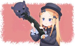 Rule 34 | 1girl, abigail williams (fate), blonde hair, blue eyes, commentary request, ehoumaki, fate/grand order, fate (series), food, forehead, frilled sleeves, frills, hair bow, hair ribbon, hat, holding, holding food, long sleeves, makizushi, multiple hair bows, octopus, puffy sleeves, ribbon, sidelocks, solo, sushi, tokitarou (fate), usuaji