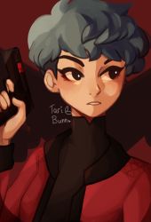 Rule 34 | 1girl, apex legends, artist name, black bodysuit, black eyes, bodysuit, bodysuit under clothes, bright pupils, commentary, english commentary, grey hair, gun, handgun, holding, holding gun, holding weapon, jacket, looking to the side, p2020 (pistol), parted lips, pistol, red jacket, short hair, solo, taribunn, undercut, valkyrie (apex legends), weapon, white pupils