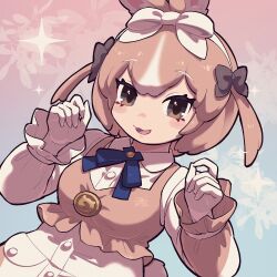 Rule 34 | 1girl, :3, an-chan (ananna0315), animal ears, blue bow, blue bowtie, blush, bow, bowtie, brown bow, brown eyes, brown vest, collared shirt, domestic rabbit (kemono friends), frilled sleeves, frilled vest, frills, gloves, hair between eyes, hair bow, highres, japari symbol, kemono friends, light brown hair, long sleeves, multicolored hair, open mouth, puffy sleeves, rabbit ears, rabbit girl, shirt, short hair, sidelocks, smile, solo, two-tone hair, upper body, vest, white bow, white gloves, white hair, white shirt