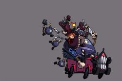 Rule 34 | 1girl, alex ahad, andy anvil, animated, animated gif, avery (skullgirls), bomb, car, dress, explosive, full body, george the bomb, gun, hat, knife, lenny the bomb, lowres, motor vehicle, official art, peacock (skullgirls), ribbon, skullgirls, tommy ten-tons, top hat, vehicle, weapon