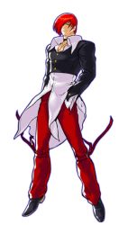Rule 34 | 1boy, hiroaki (kof), kof sky stage, male focus, official art, pants, red hair, red pants, short hair, snk, solo, the king of fighters, yagami iori