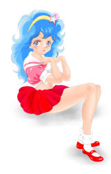Rule 34 | 1980s (style), blue hair, flat chest, hayami persia, highres, magical girl, mahou no yousei persia, retro artstyle, retro artstyle