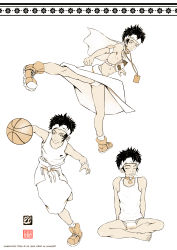 Rule 34 | 1boy, absurdres, basket ball, black hair, dark skin, dipper, eunuch, highres, multiple views