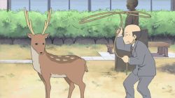 Rule 34 | animated, animated gif, deer, lasso, nichijou, principal (nichijou)