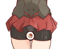 Rule 34 | 10s, 1girl, between thighs, bike shorts, cameltoe, commentary request, ehoumaki, food, kantai collection, lower body, makizushi, nuu (nu-nyu), out of frame, pleated skirt, skirt, solo, sushi, taihou (kancolle)