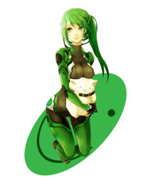 Rule 34 | 1girl, animal, apt, armored core, armored core: for answer, bad id, bad pixiv id, bodysuit, braid, collar, cosplay, green eyes, green hair, long hair, matching hair/eyes, may greenfield, pilot suit, plugsuit, plugsuit (cosplay), side ponytail, smile, smiley face, solo, strayed, ut (apt)
