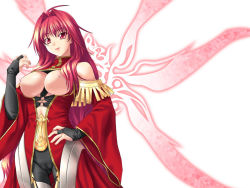 Rule 34 | 00s, 1girl, breasts, cameltoe, choker, corticarte apa lagranges, detached sleeves, large breasts, midriff, aged up, pussy, red eyes, red hair, shinkyoku soukai polyphonica, solo