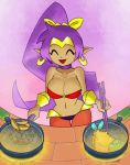 Rule 34 | 1girl, animated, bouncing breasts, breasts, cleavage, closed eyes, cooking, dancing, live2d, lowres, minuspal, purple hair, shantae, shantae (series), smile, solo, tagme, video