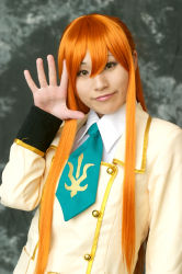 Rule 34 | code geass, cosplay, highres, orange hair, photo (medium), school uniform, serafuku, shirley fenette, suzukaze yuuki