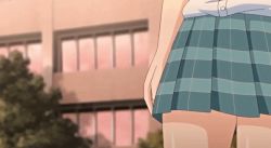 Rule 34 | 1girl, animated, animated gif, bag, bow, bow panties, cameltoe, character request, clothes lift, gluteal fold, nozoki kanojo, panties, pink panties, pleated skirt, shirt, skirt, skirt lift, thighs, tree, underwear, white shirt, wind, wind lift